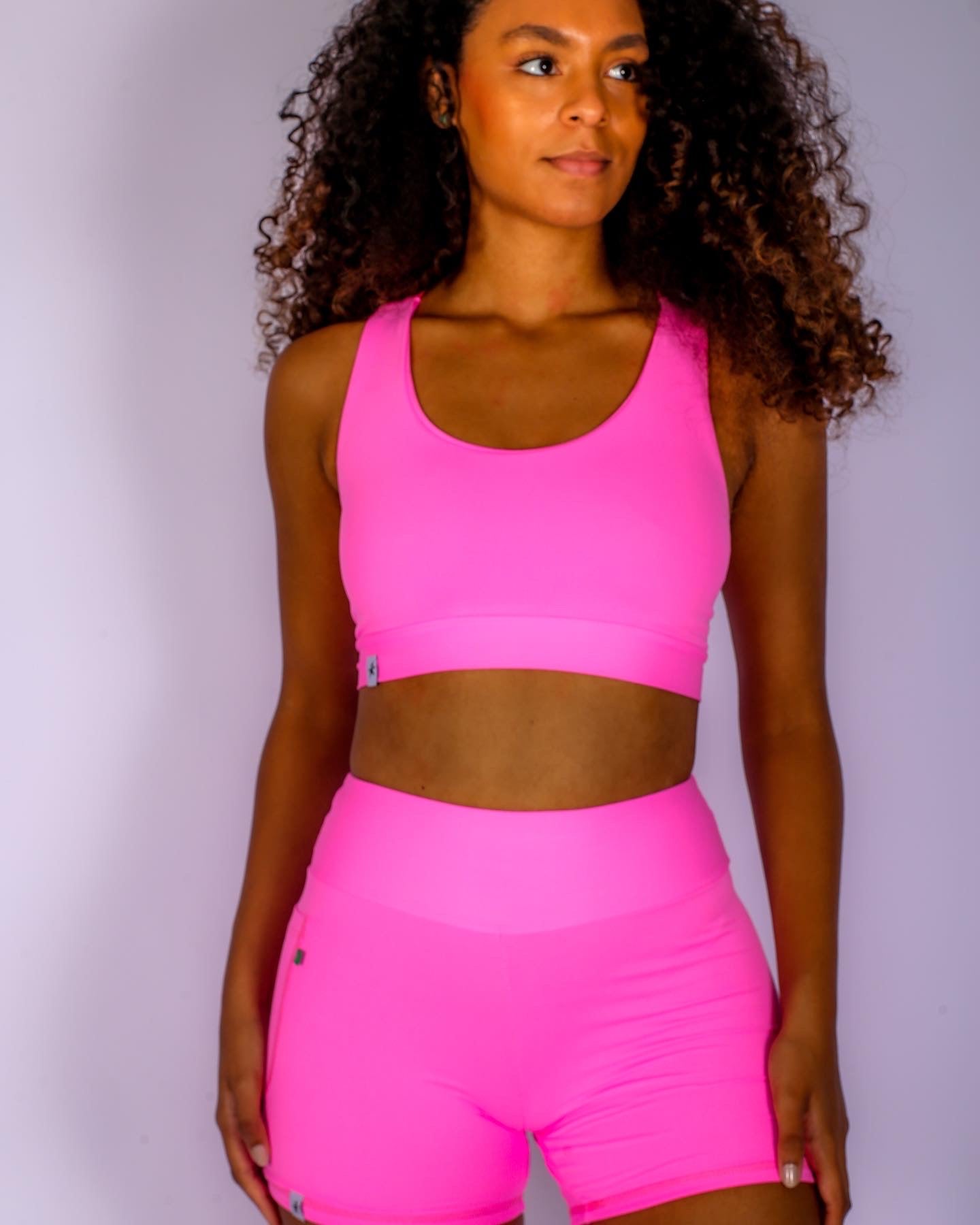 Pink Neon Short 3.5" with Pocket