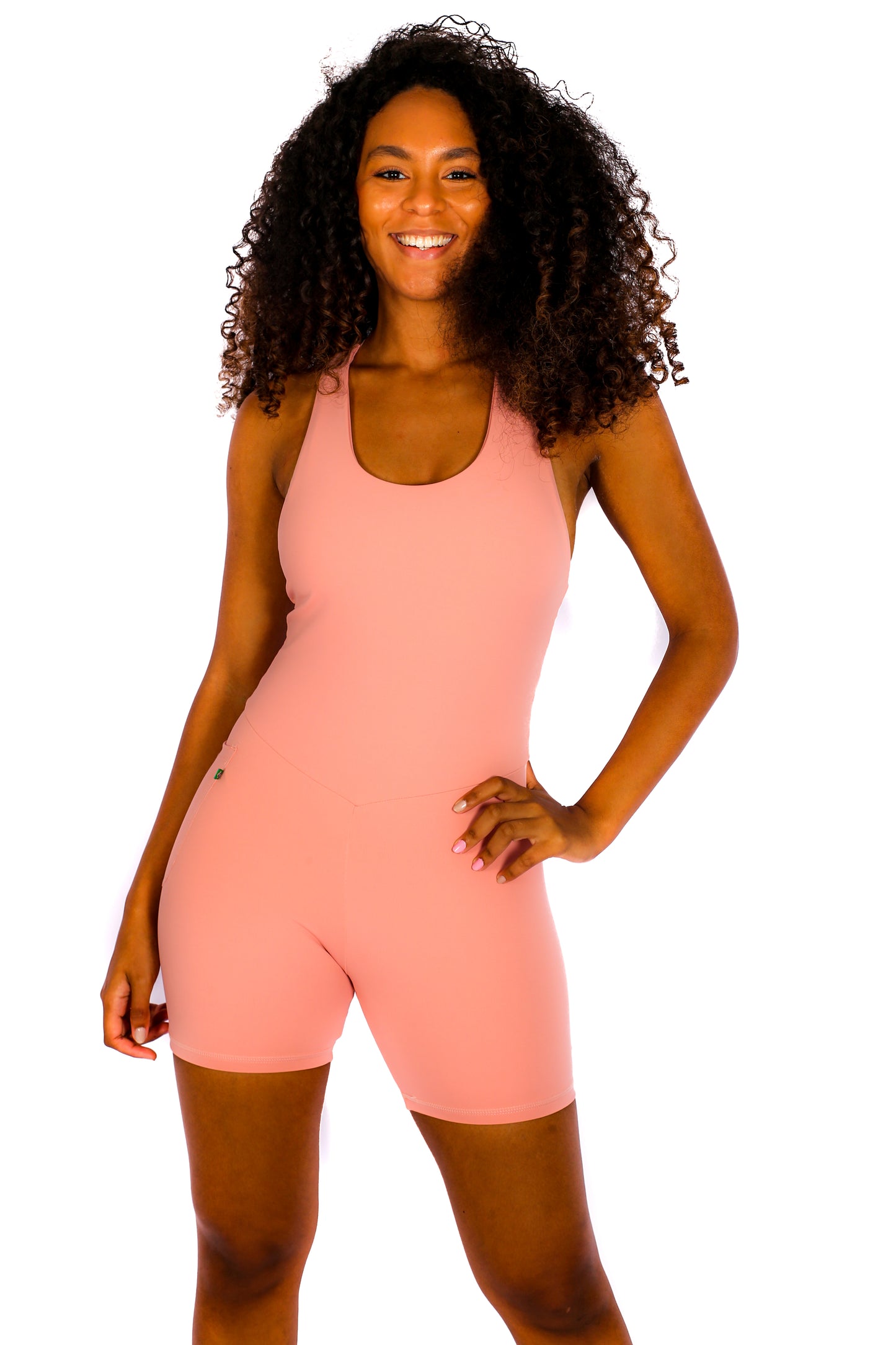 Gold Rose Short Jumpsuit with Pocket
