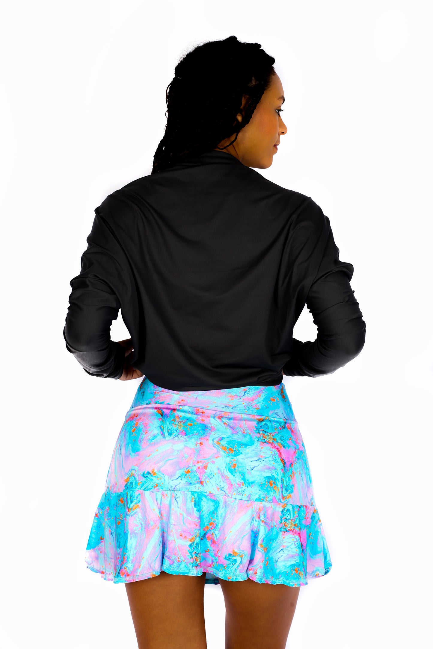 Cloudy flow Short Skirt with Pocket