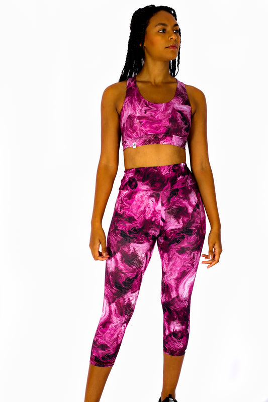 Universe Pink Capris with Pocket high waist - emana