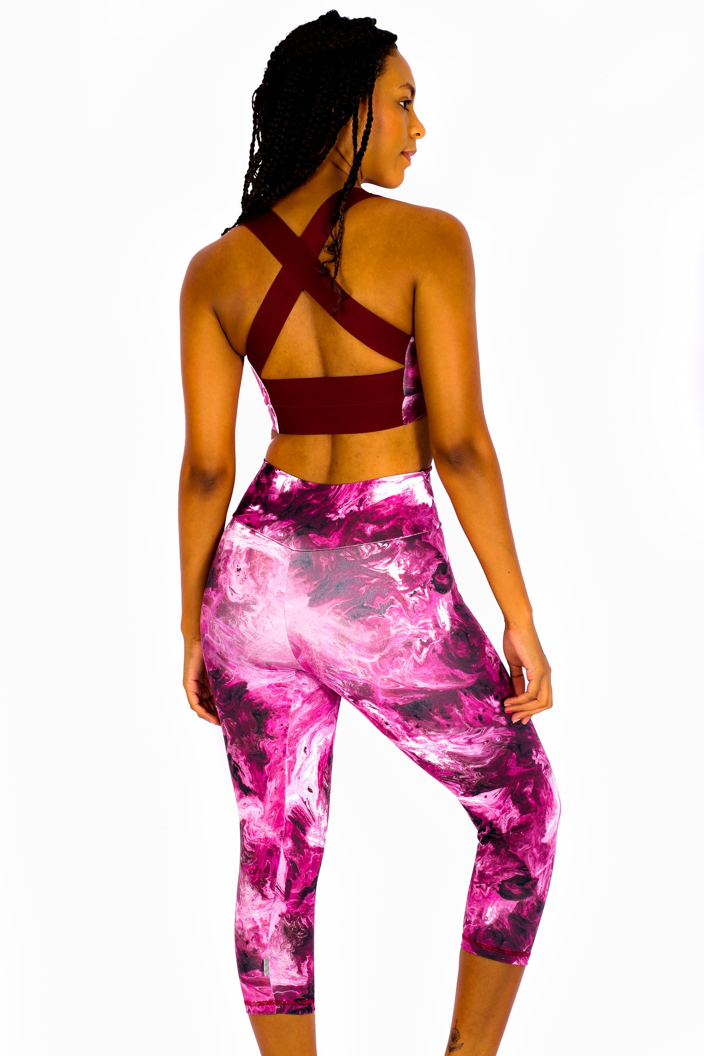 Universe Pink Capris with Pocket high waist - emana