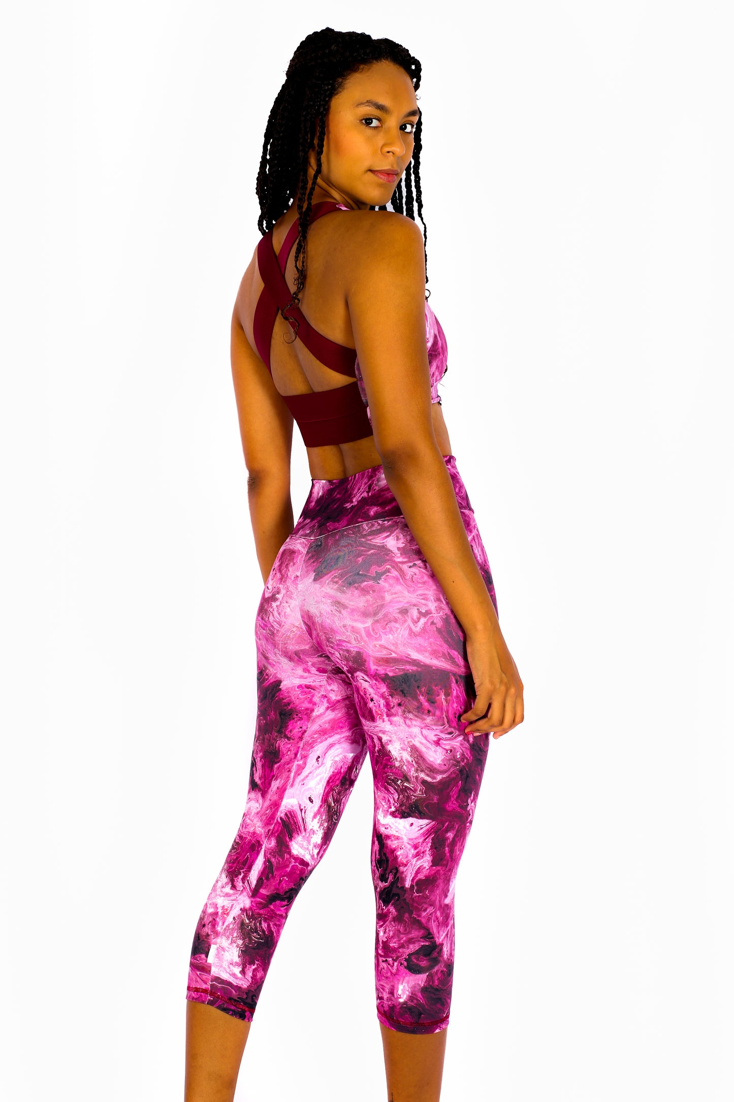 Universe Pink Capris with Pocket high waist - emana