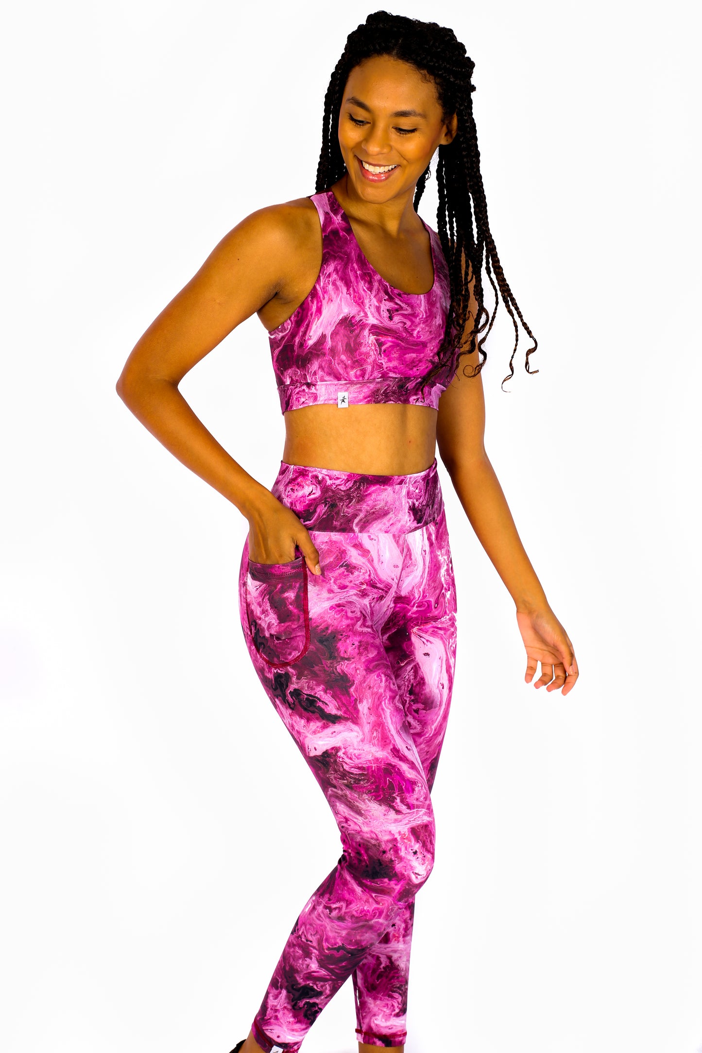 Universe Pink Leggings with Pocket