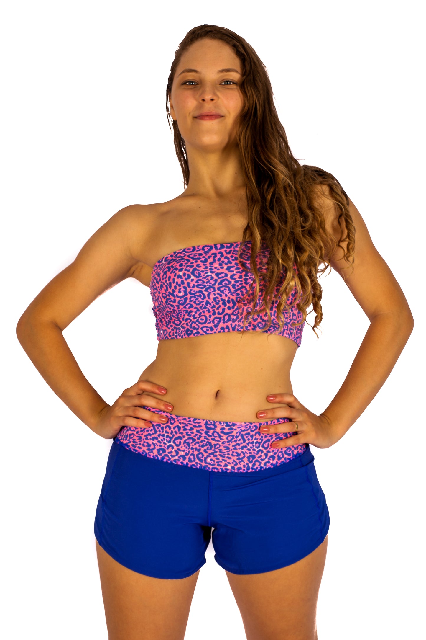 Best Strapless Sports Bra - Pink blue