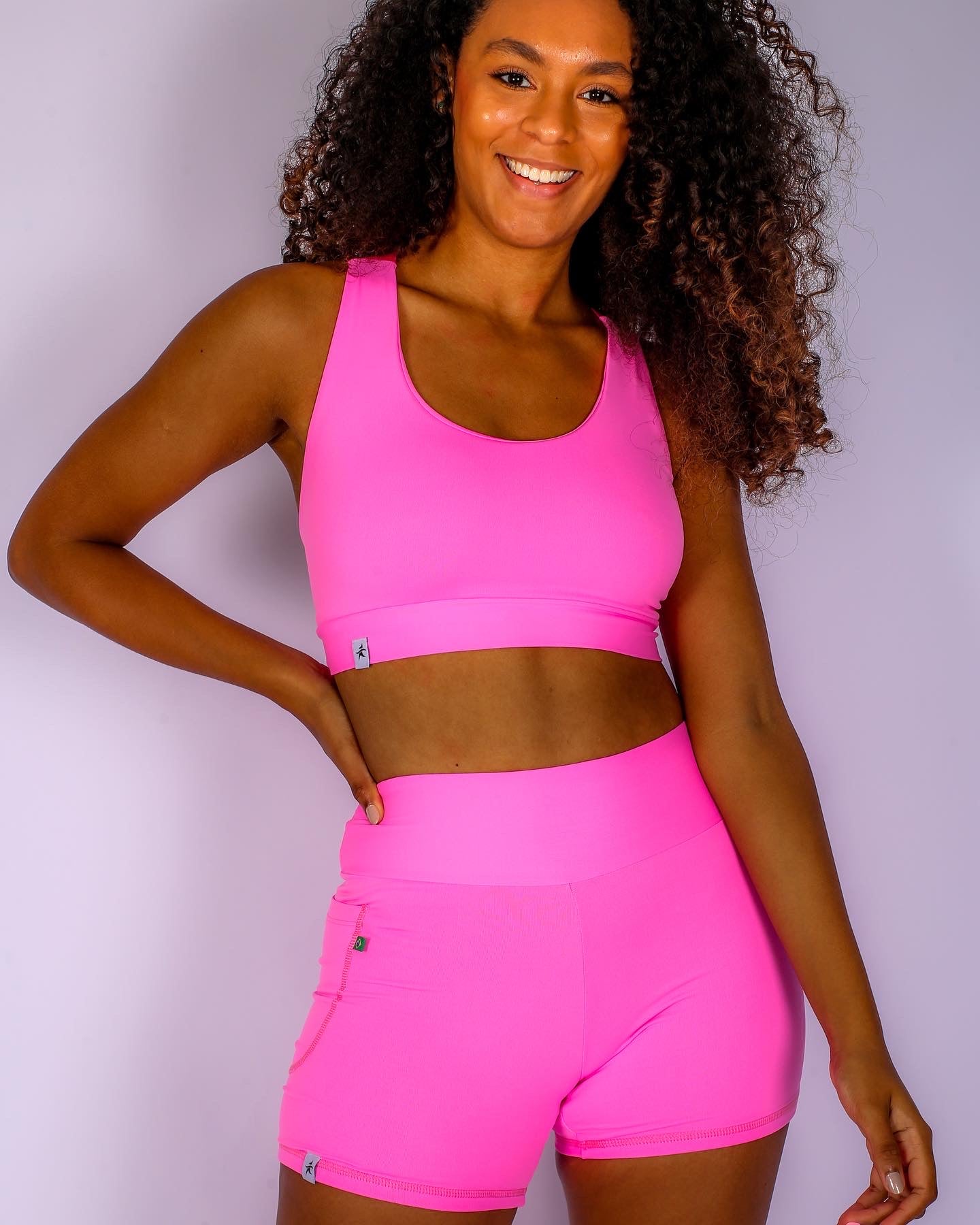 Pink Neon Short 3.5" with Pocket