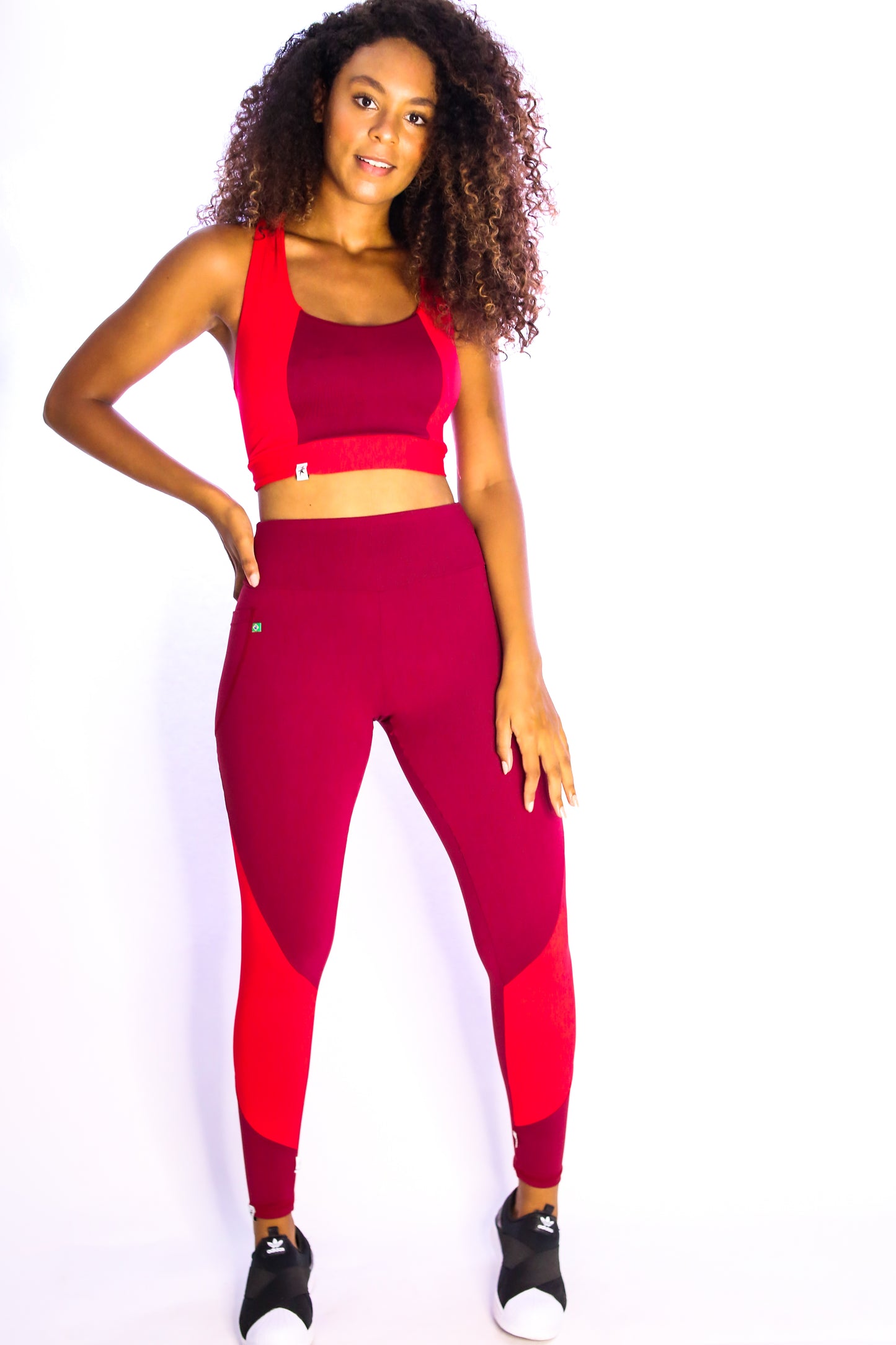 Vivid Red Legging with Pocket
