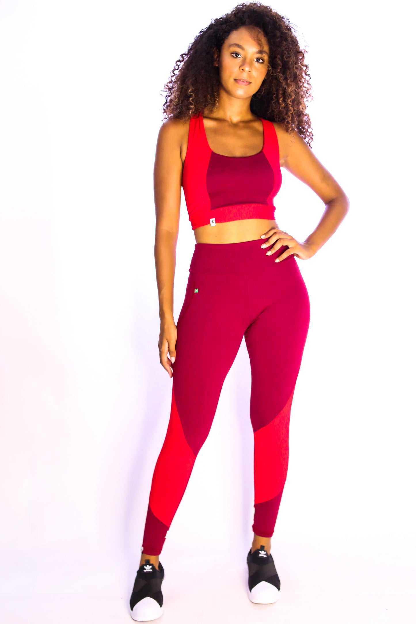 Vivid Red Legging with Pocket