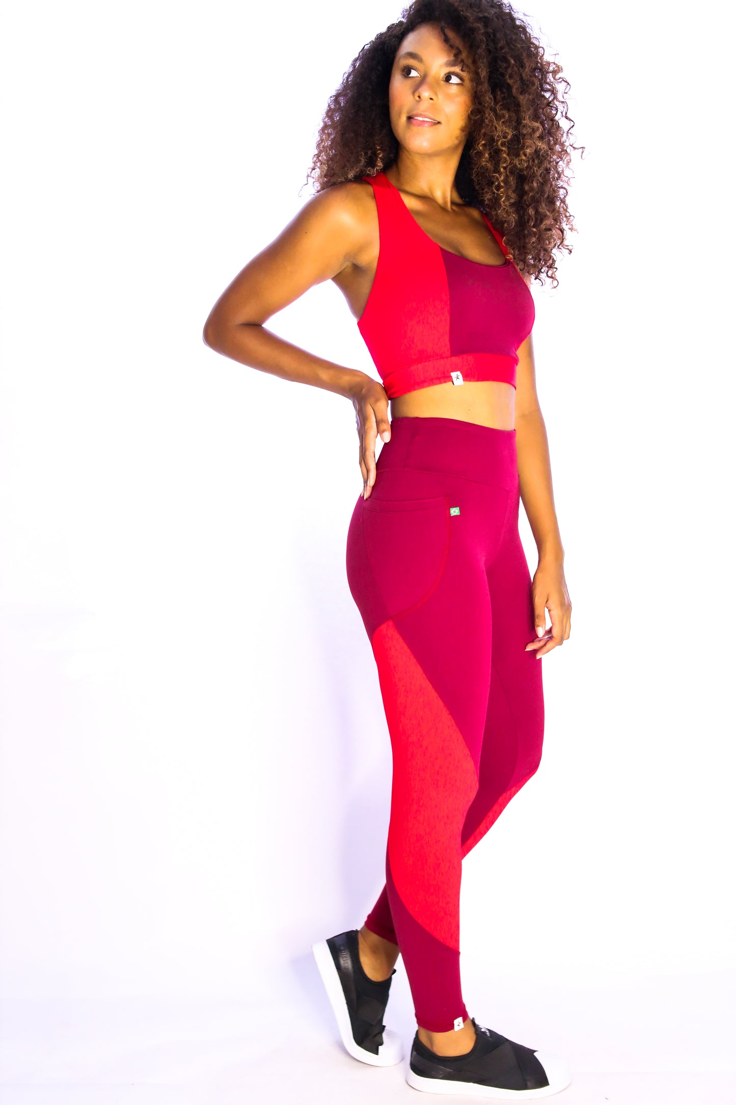 Vivid Red Legging with Pocket