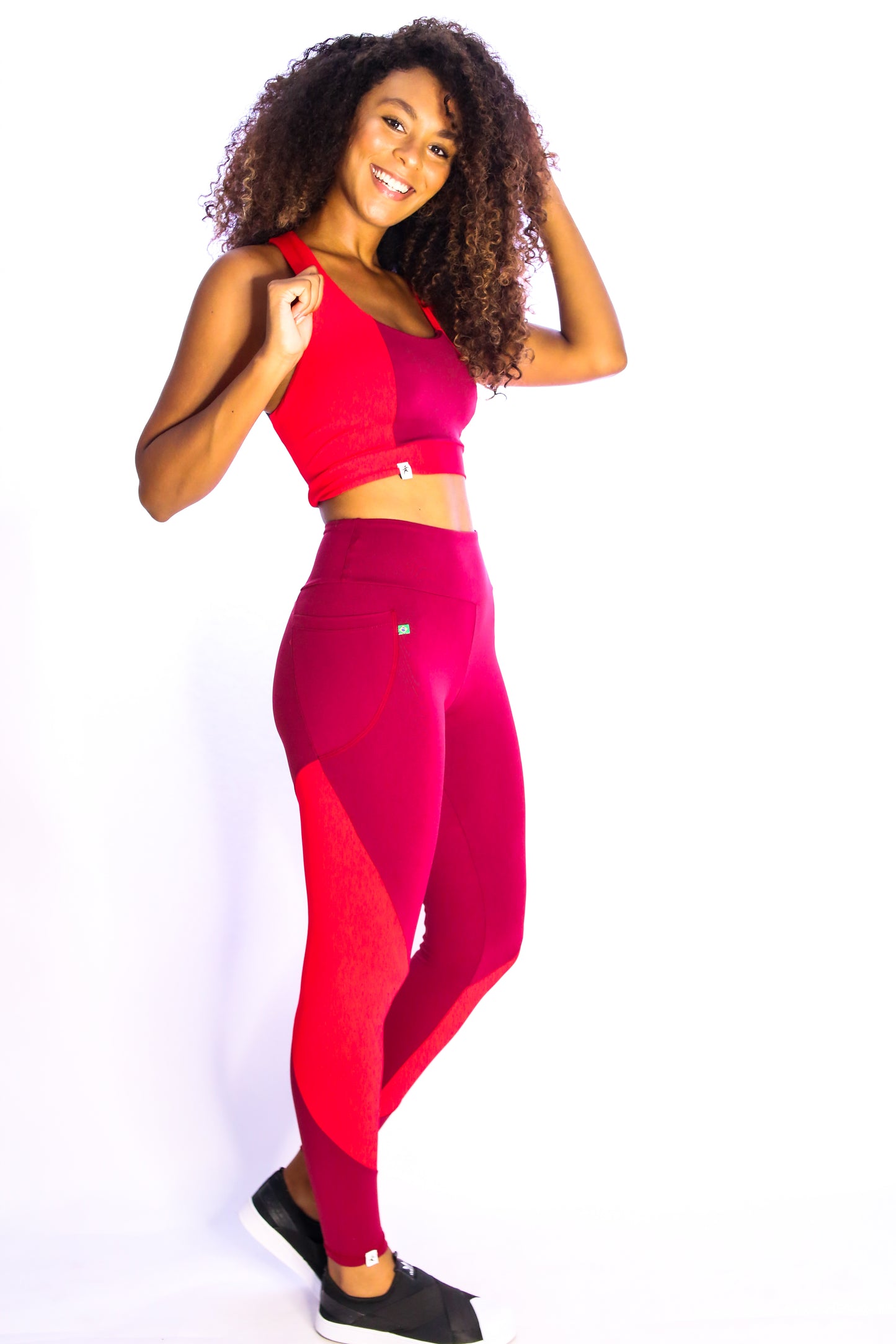 Vivid Red Legging with Pocket