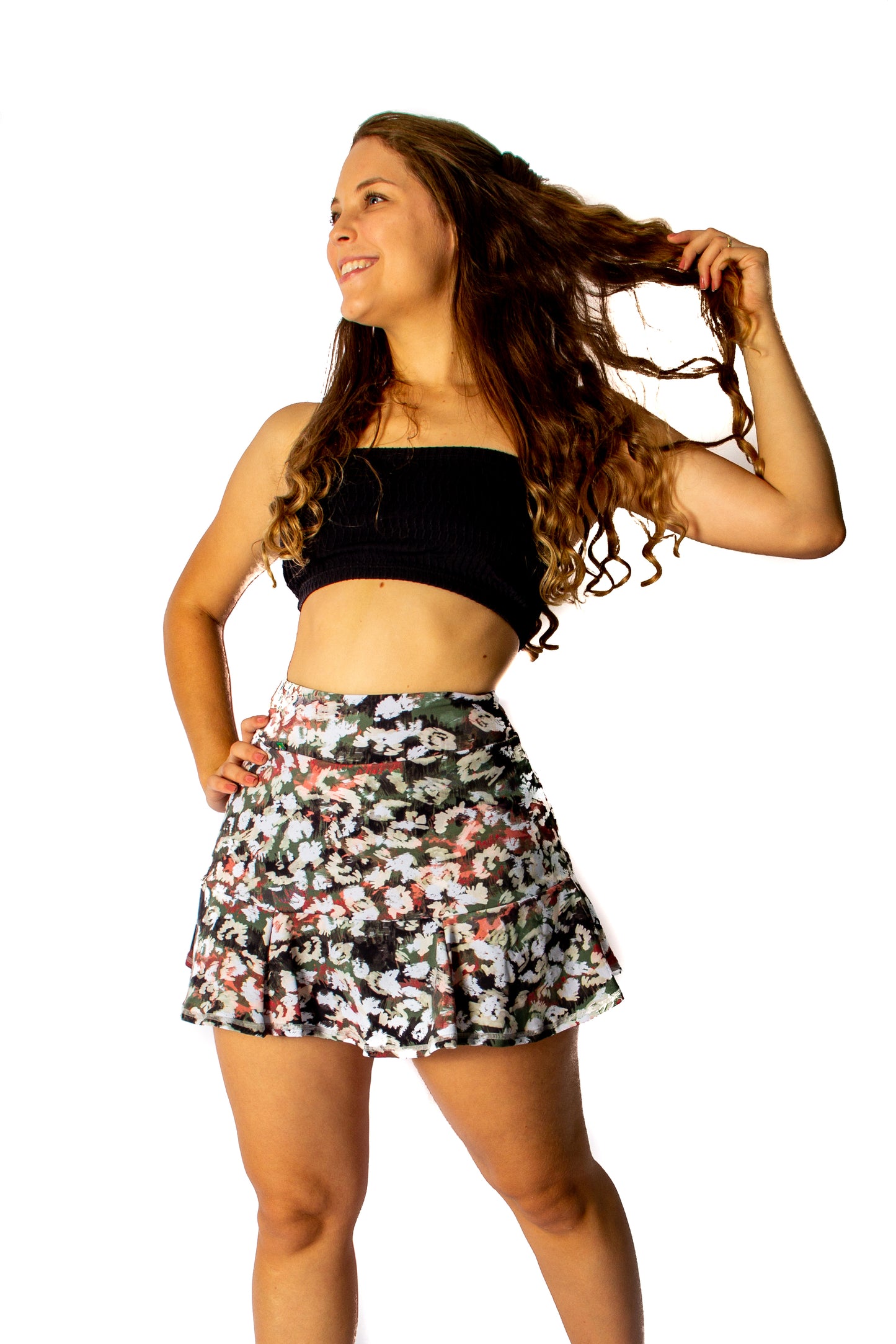 Camouflage Leaf Skirts Flow with Pocket - Emana