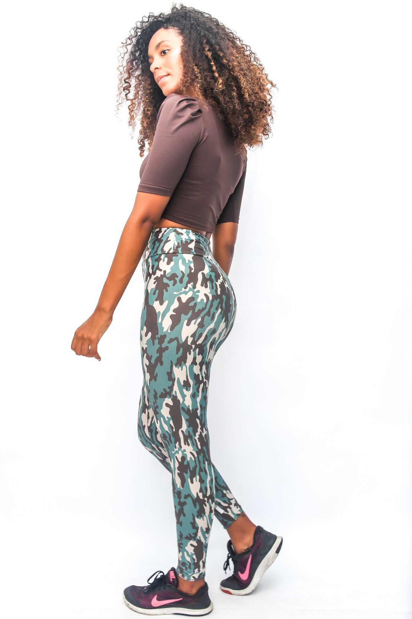 Green Camouflage Legging High waist with Pocket