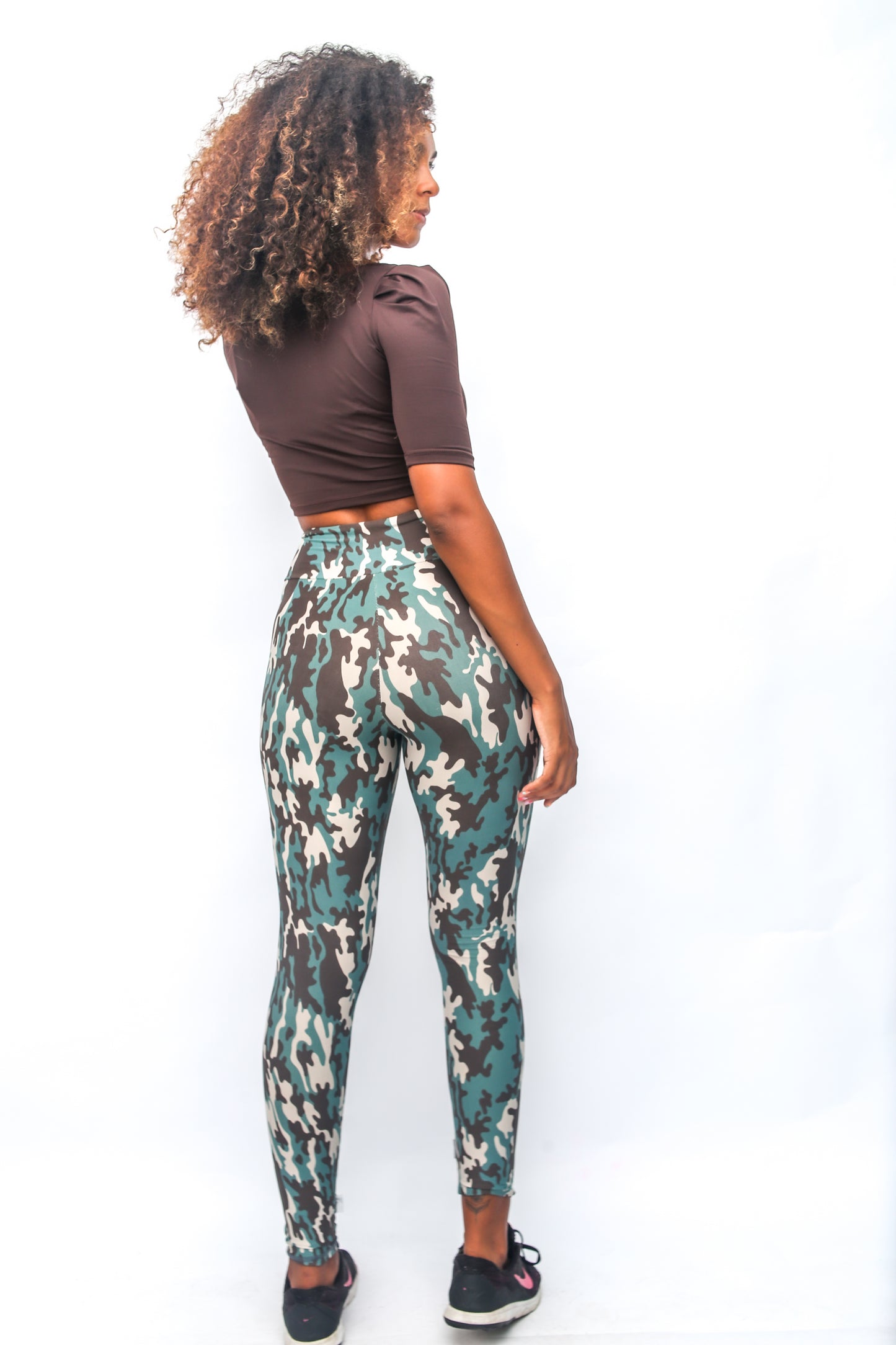 Green Camouflage Legging High waist with Pocket