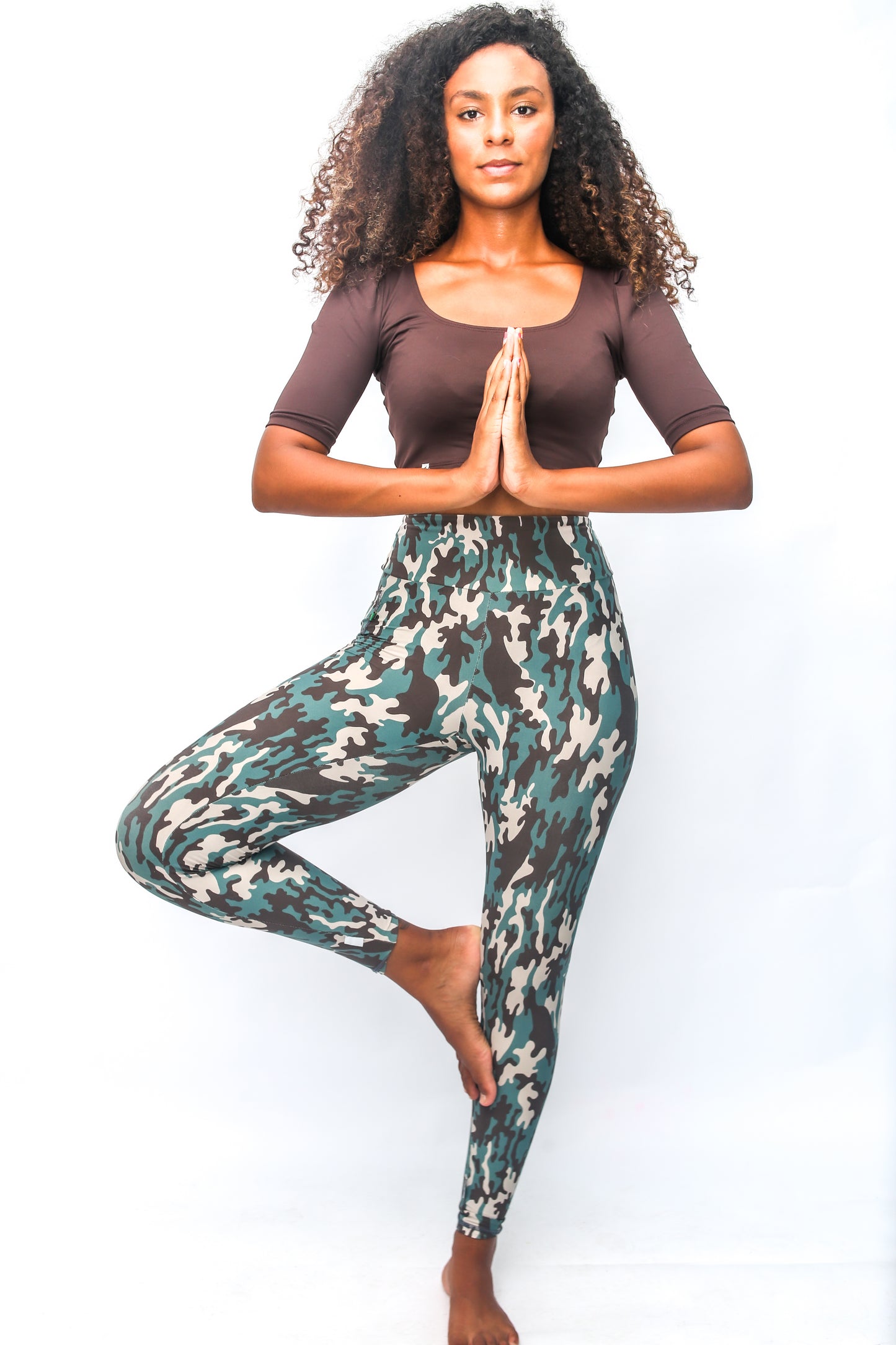 Green Camouflage Legging High waist with Pocket