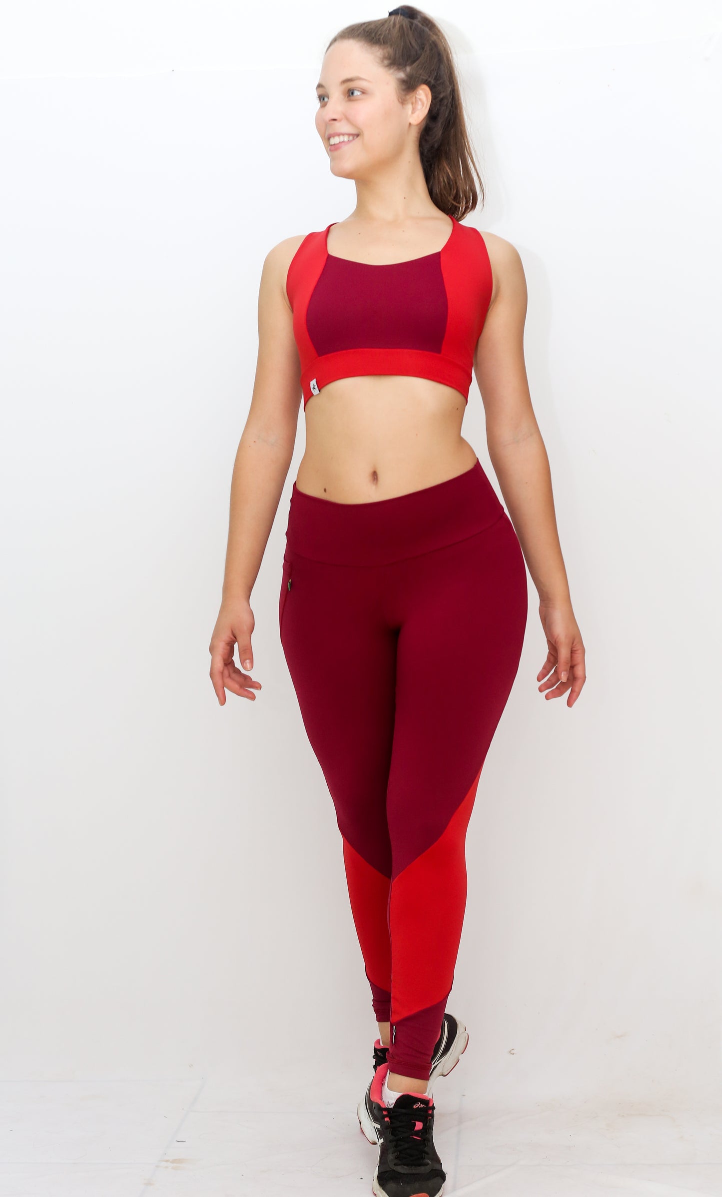 Vivid Red Legging with Pocket