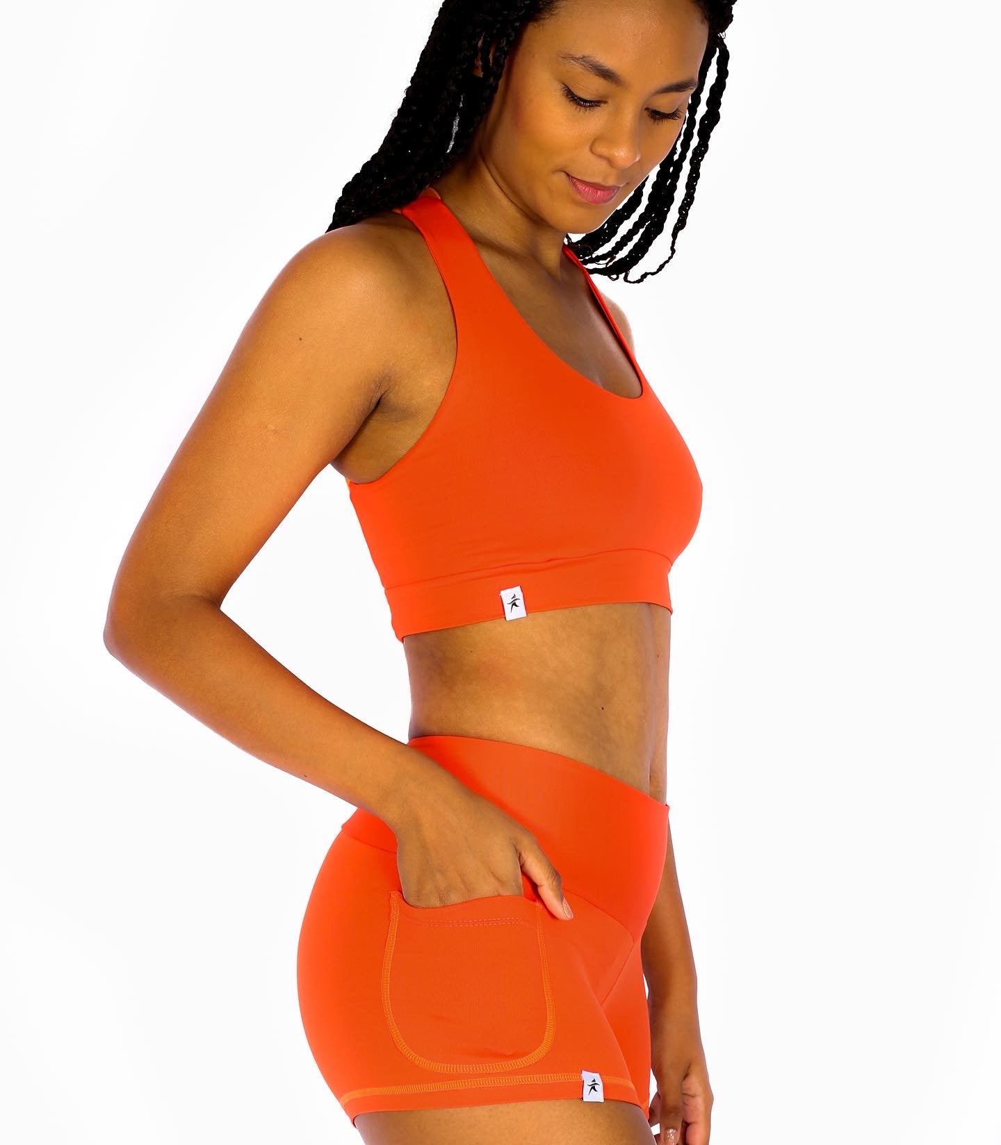 Bright Orange Short Short 2" with Pocket -Eco Free
