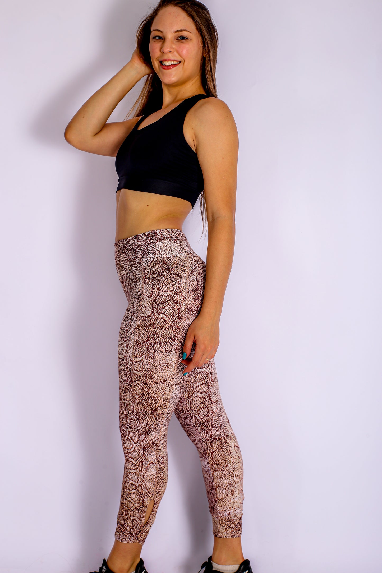 Snake Skin print Capris with pocket