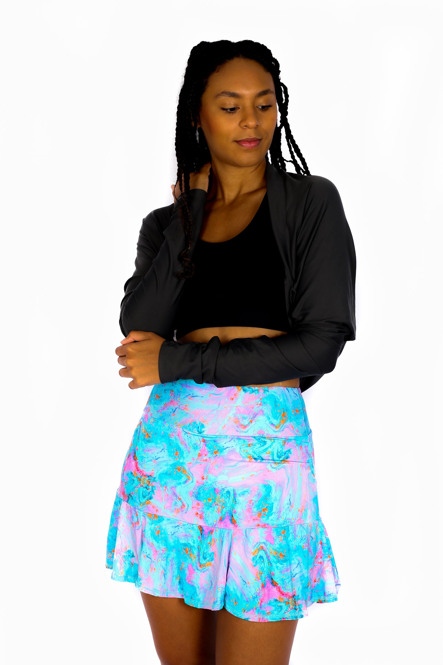 Cloudy flow Short Skirt with Pocket