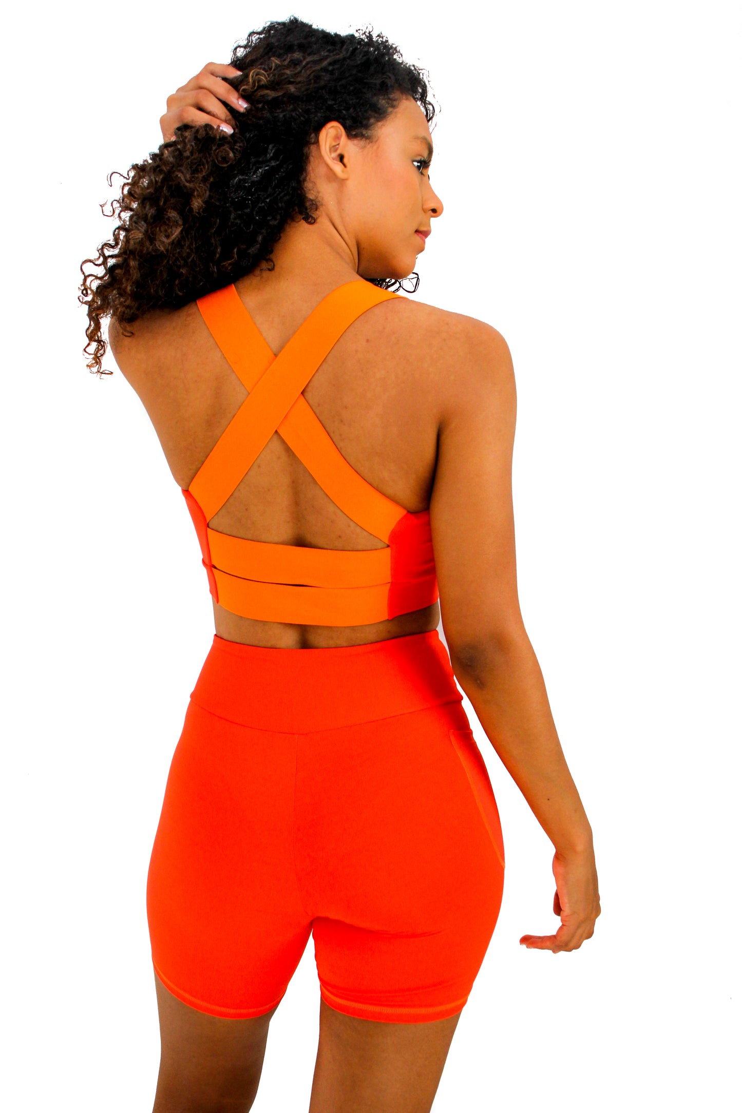 Bright Orange Short Short 6" with Pocket -Eco Free