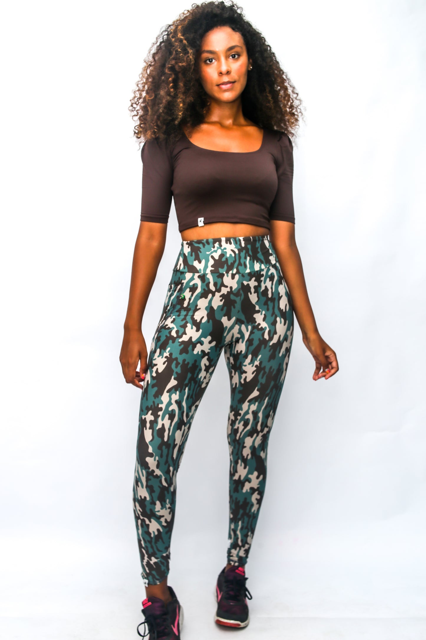 Green Camouflage Legging High waist with Pocket