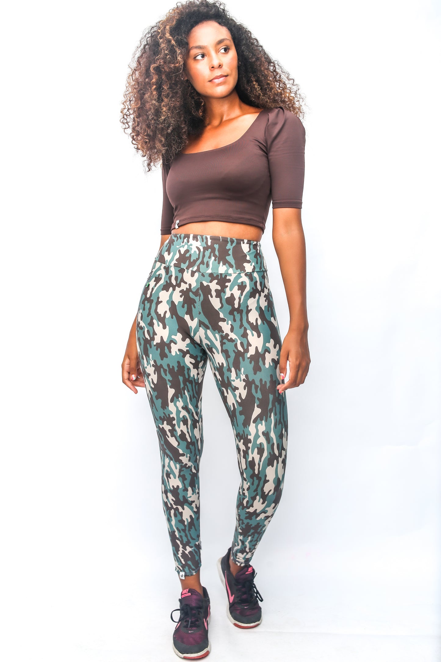 Green Camouflage Legging High waist with Pocket